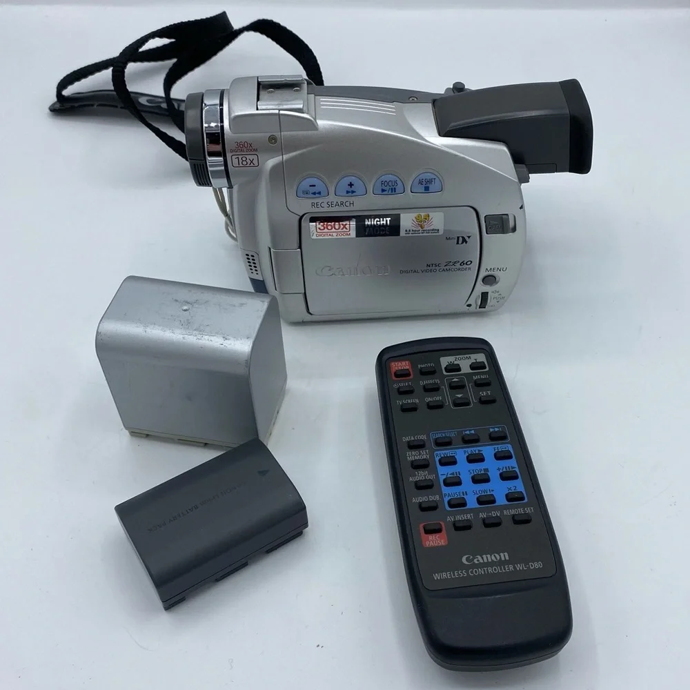 Canon ZR60 MiniDV Camcorder Video Camera With‎ NO Power Supply